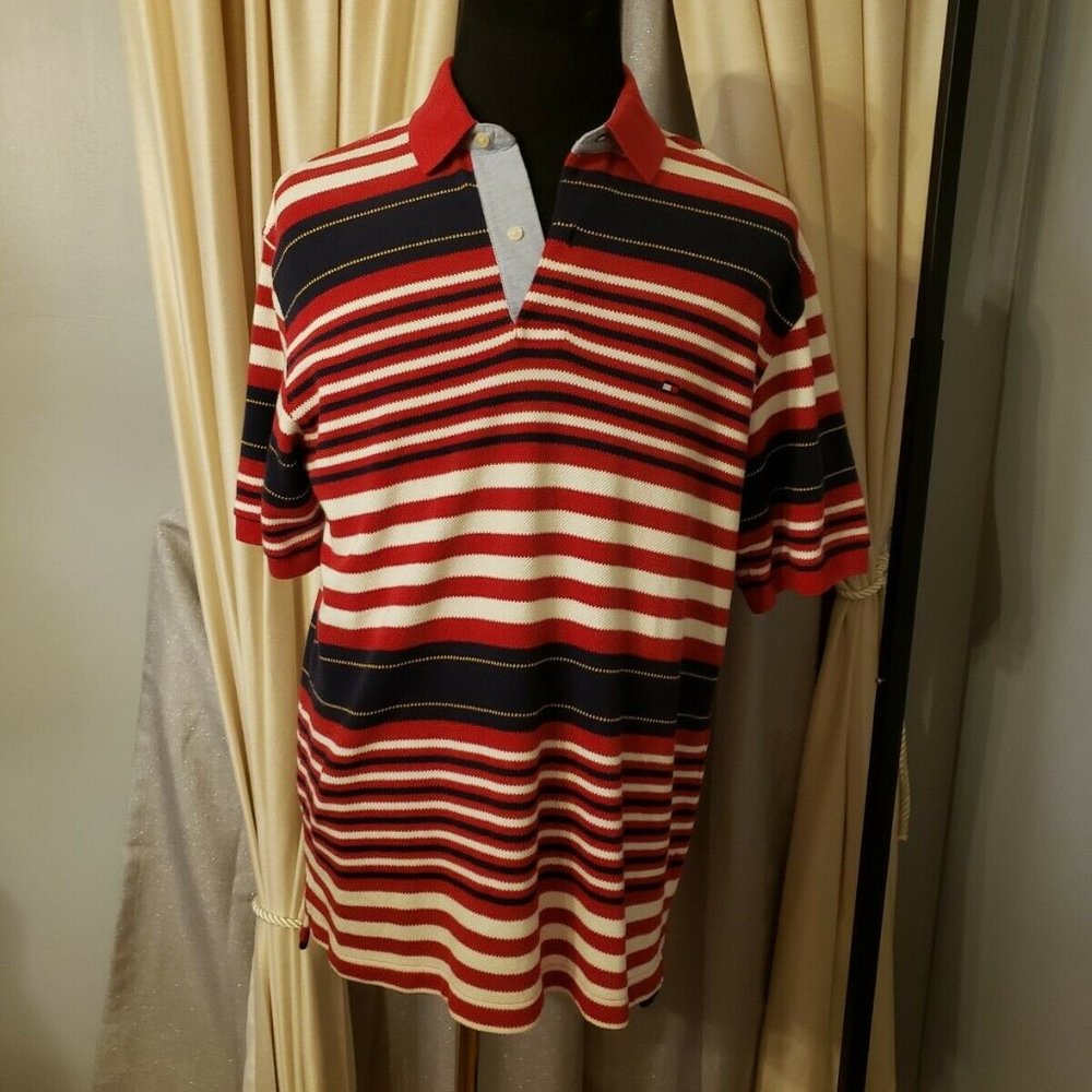 90s Tommy Hilfiger Polo Shirt Vintage L
